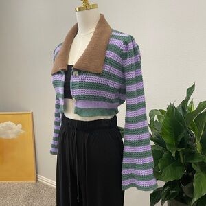 Cropped Knit Cardigan (NWOT)